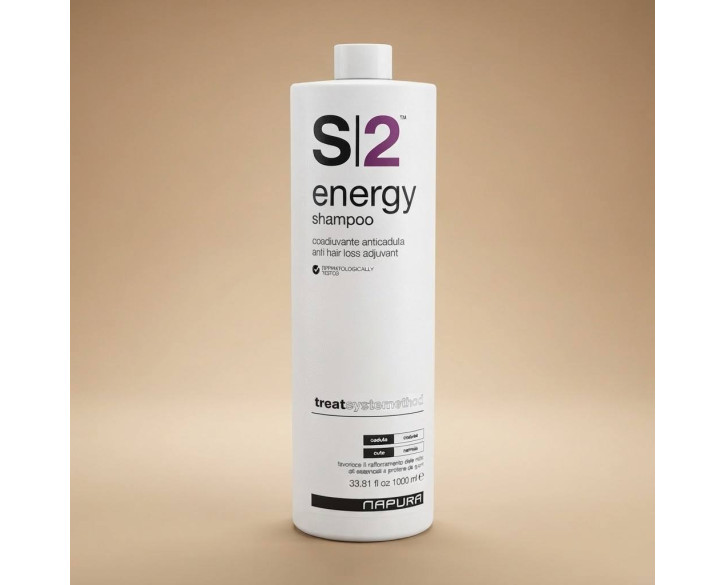  Шампунь проти випадіння для нормальної шкіри голови NAPURA S2 Energy Shampoo 1000 мл