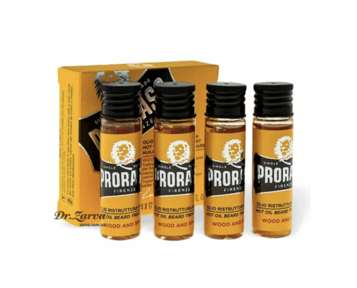 Набір олій для бороди Proraso Wood & Spice Beard oil 4 по 17мл