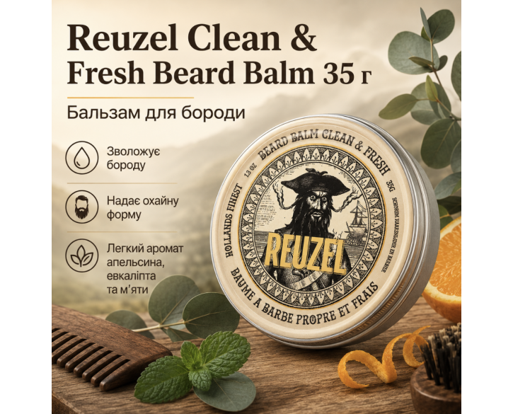 Бальзам для бороди Reuzel Clean&Fresh Beard Balm 35 г