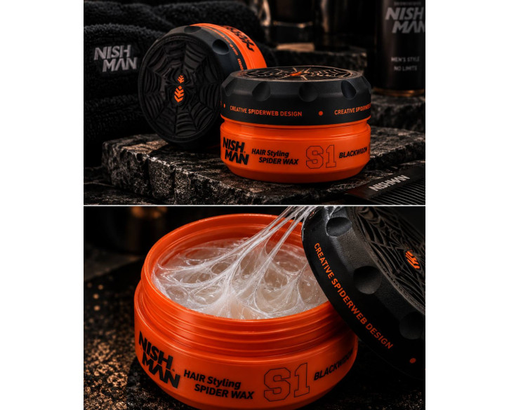 Віск-павутинка для волосся Nishman Spider Wax Blackwidow S1 150 мл