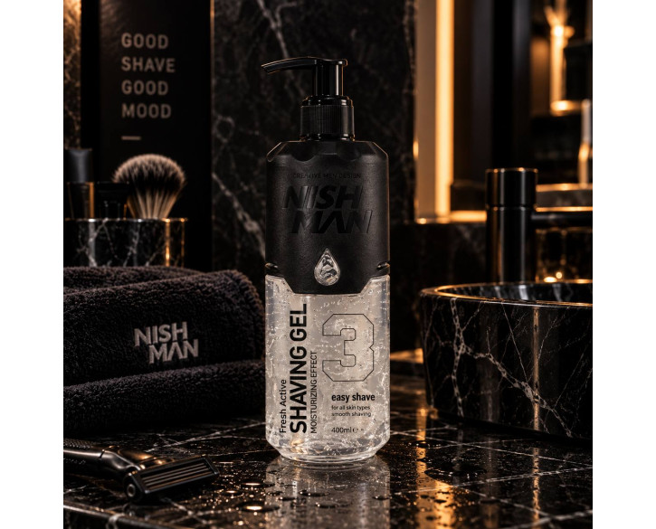 Гель для гоління Nishman Shaving Gel No.3 Fresh Active 400 мл