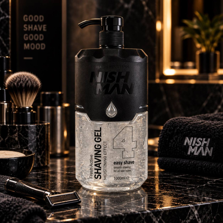 Гель для гоління Nishman Shaving Gel No.4 Fresh Active 1000 мл