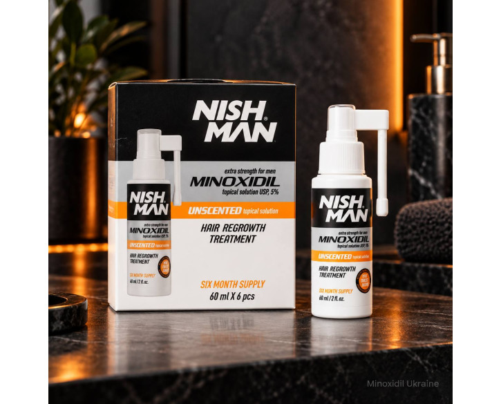 Засіб для волосся Nishman Minoxidil 5% на 6 місяців 6*60 мл