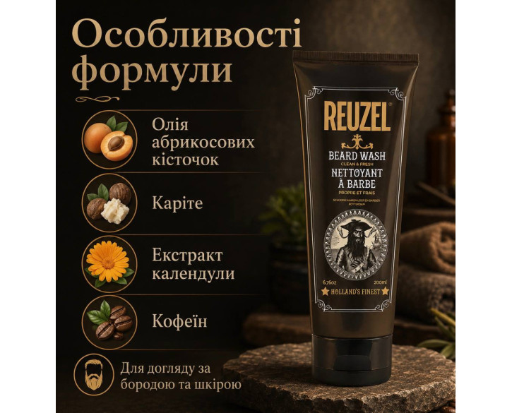 Шампунь для бороди Reuzel Clean & Fresh Beard Wash 200 мл