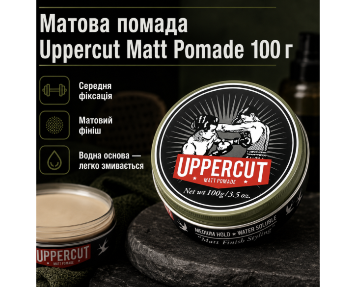 Матова помада для волосся Uppercut  Matte Pomade 100 г