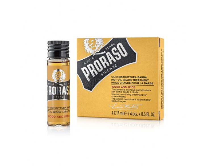 Олія для бороди Proraso Wood & Spice Beard oil 4 по 17мл (68ml)