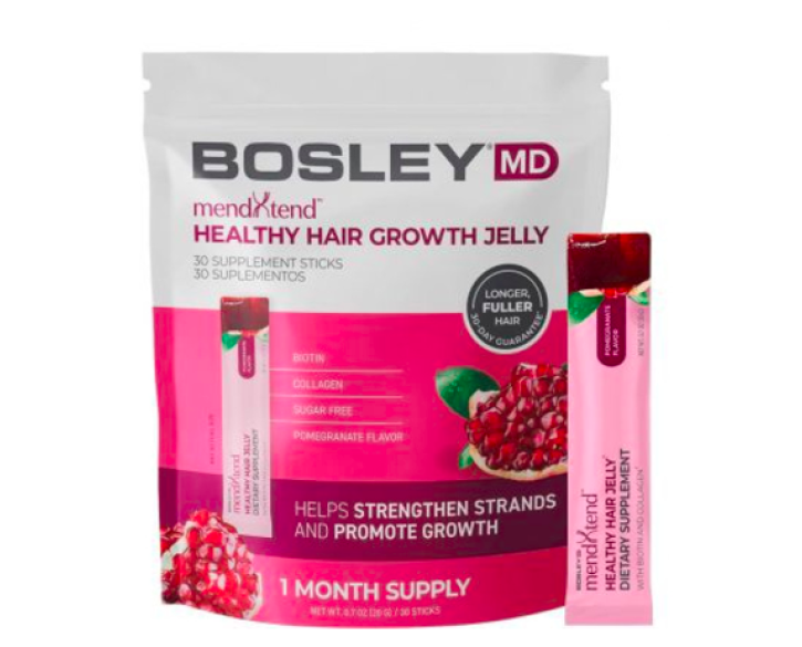 ДІЄТИЧНА ДОБАВКА У ФОРМІ ЖЕЛЕЙНОЇ ПЛАСТИНКИ BOSLEY MD MENDXTEND HEALTHY HAIR GROWTH JELLY SUPPLEMENT STICKS 