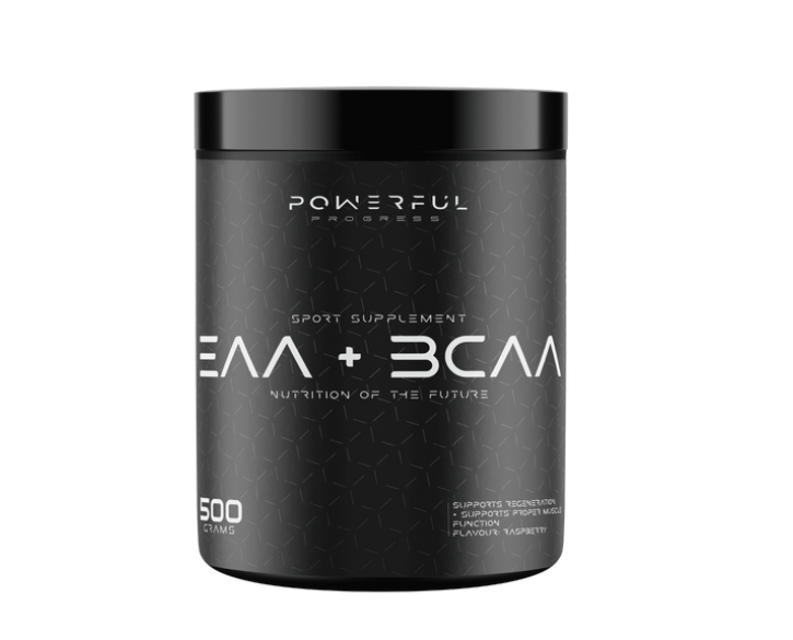 POWERFUL PROGRESS EAA + BCAA - 500g, Малина