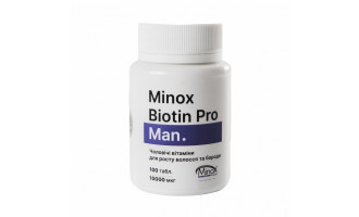 Вітаміни Minox Biotin Pro Man для росту та проти випадіння волосся (100 таблеток)