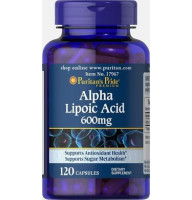 Альфа-ліпоєва кислота Puritan's Pride Alpha Lipoic Acid 600 mg 120 капсул