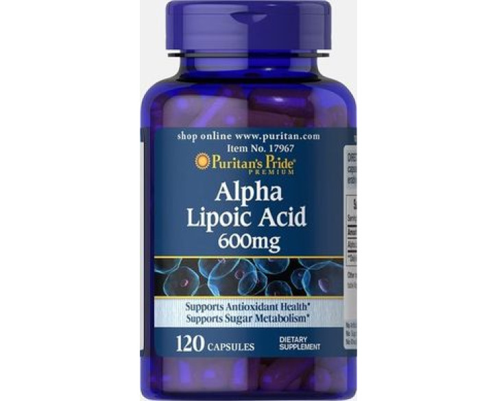 Альфа-ліпоєва кислота Puritan's Pride Alpha Lipoic Acid 600 mg 120 капсул
