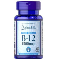 Вітамін Б-12 Puritan's Pride B-12 1500 mcg Timed Release 100 таблеток