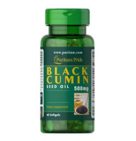 Чорний кмин Puritan's Pride Black Cumin Seed Oil 500 mg 60 рідких капсул