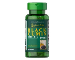 Чорний кмин Puritan's Pride Black Cumin Seed Oil 500 mg 60 рідких капсул