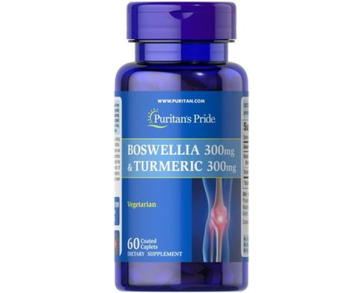 Puritan's Pride Boswellia 300 mg & Turmeric 300 mg 60 таблеток