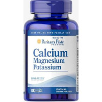 Puritan's Pride Calcium Magnesium and Potassium 250 mg/49 mg 100 Капсул