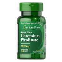 Хром Puritan's Pride Chromium Picolinate Yeast Free 800 mcg 90 таб.