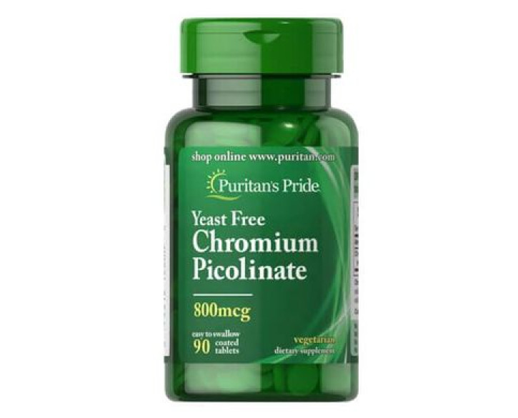 Хром Puritan's Pride Chromium Picolinate Yeast Free 800 mcg 90 таб.
