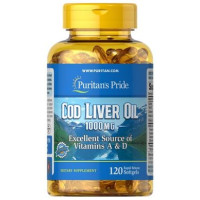 Омега-3 Puritan's Pride Cod Liver Oil 1000 mg 120 капсул
