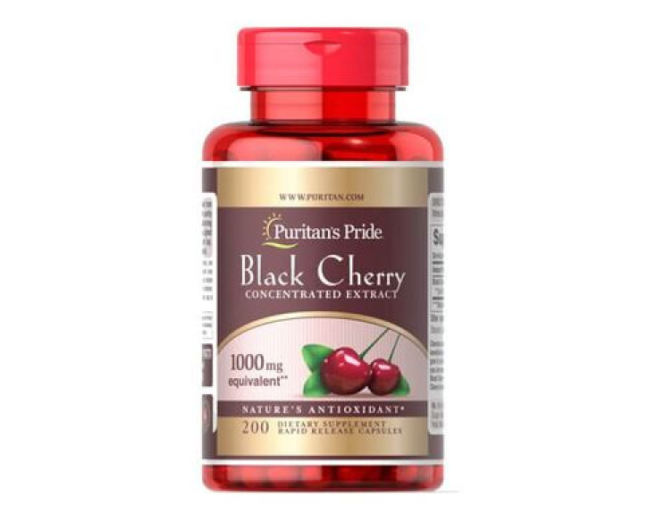 Вишня екстракт Puritan's Pride Black Cherry Extract 1000 mg 200 капсул