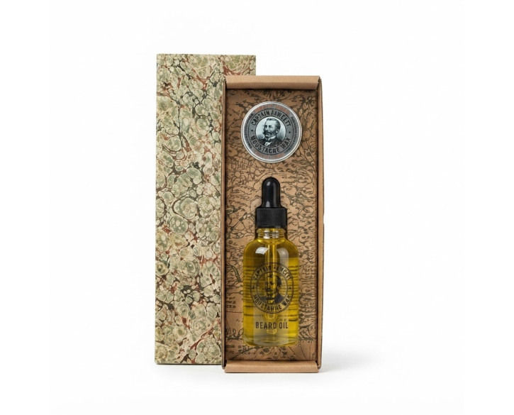 Набір олія для бороди та віск для вусів Captain Fawcett Private Stock Beard Oil (50ml) Moustache Wax (15ml) Gift 