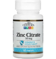 Цинк для волосся та бороди 21st 50mg 60 таблеток