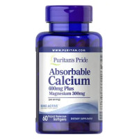 Харчова добавка Absorbable Calcium 600 mg plus Magnesium 300 mg 60 капс