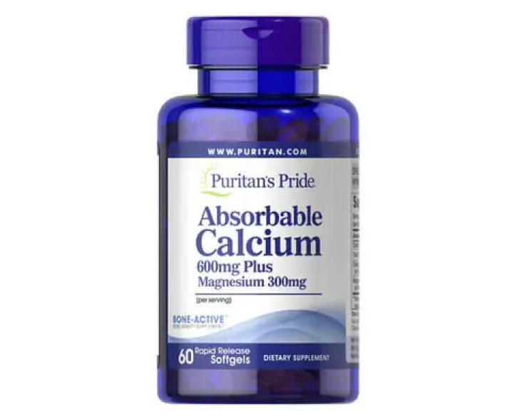 Absorbable Calcium 600 mg plus Magnesium 300 mg 60 капс