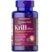 Puritan's Pride Krill Oil Plus High Omega-3 Concentrate 1085 mg 60 капсул