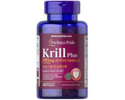 Puritan's Pride Krill Oil Plus High Omega-3 Concentrate 1085 mg 60 капсул