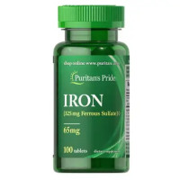 Puritan's Pride Iron Ferrous Sulfate 65 mg 100 таб.