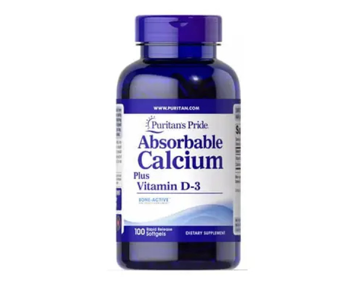 Puritan's Pride Absorbable Calcium Plus Vitamin D-3 100 softgel