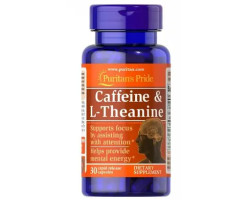 Puritan's Pride Caffeine & L-Theanine 30 Капсул