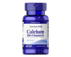 Puritan's Pride Calcium + Vitamin D3 60 табл