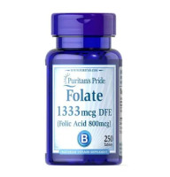 Puritan's Pride Folate 1333 mcg DFE (Folic Acid 800 mcg) 250 таб.