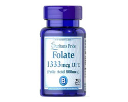 Puritan's Pride Folate 1333 mcg DFE (Folic Acid 800 mcg) 250 таб.