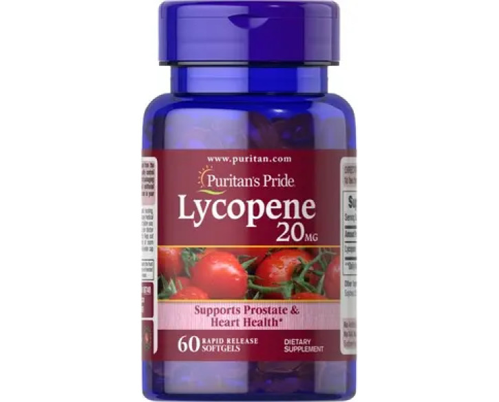 Puritan's Pride Lycopene 20 mg 60 капсул