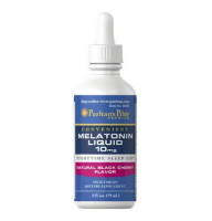 Puritan's Pride Melatonin Liquid 10 mg Black Cherry Flavor 59 ml