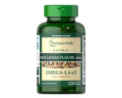 Puritan's Pride Natural Flax Oil 1000 mg 120 рідких капсул
