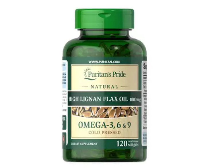 Puritan's Pride Natural Flax Oil 1000 mg 120 рідких капсул
