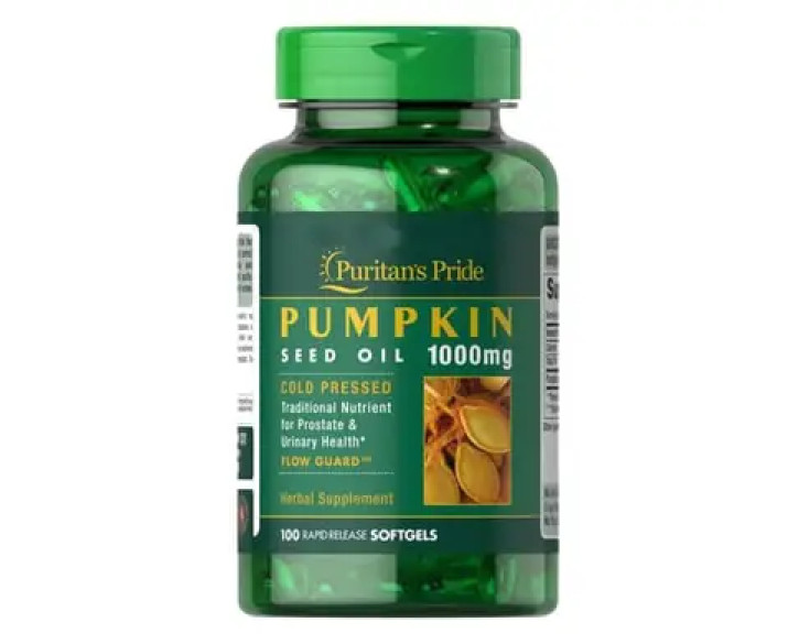 Puritan's Pride Organic Pumpkin Seed Oil 1000 mg 100 рідких капсул