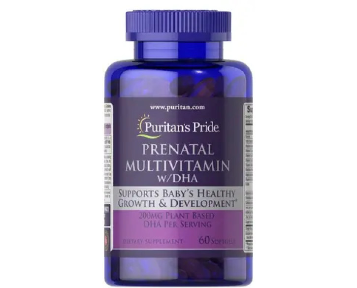 Puritan's Pride Prenatal Multivitamin with DHA 60 капсул