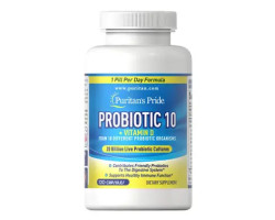 Puritan's Pride Probiotic with Vitamin D 10 120 капс