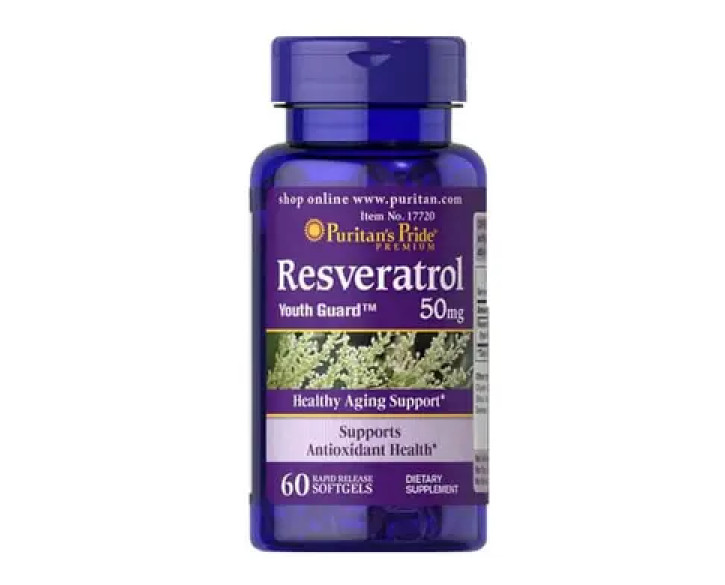 Puritan's Pride Resveratrol 50 mg 60 рідких капсул