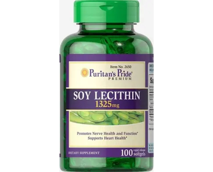 Puritan's Pride Soy Lecithin 1325 mg 100 капсул