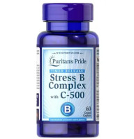 Puritan's Pride Stress Vitamin B-Complex with Vitamin C-500 Timed Release 60 таблеток