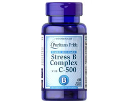 Puritan's Pride Stress Vitamin B-Complex with Vitamin C-500 Timed Release 60 таблеток