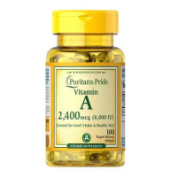 Puritan's Pride Vitamin A 8,000 IU (2,400 mcg) 100 рідких капсул