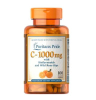 Puritan's Pride Vitamin C-1000 mg with Bioflavonoids & Rose Hips 100 табл