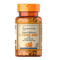 Puritan's Pride Vitamin C-1000 mg with Rose Hips Timed Release 60 таб